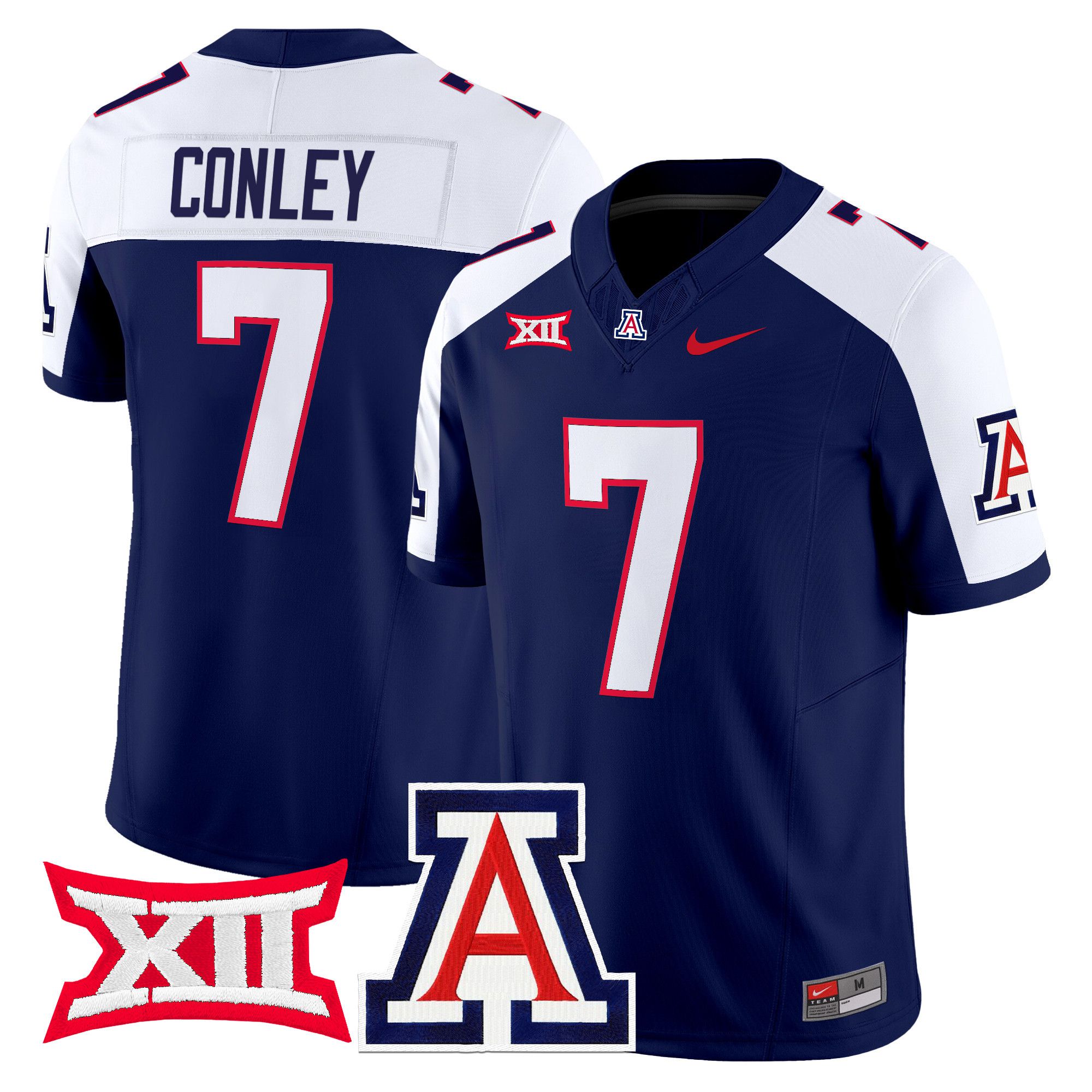 Men Arizona Wildcats #7 Conley Blue Nike 2024 Vapor Limited NCAA Jersey->more ncaa teams->NCAA Jersey